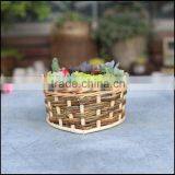 Natural 100% Handmade Heart-shaped Wicker Plant Basket thumbnail-2