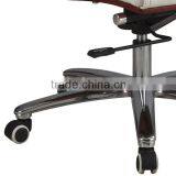 White Leather Wood Back Office Chair Plywood thumbnail-6