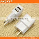 PNGXE Universal Dual Port AC Home Wall Adapter Charger for iPhone 5/5S/5C, 4/4S/3/3G, Samsung Galaxy S5/S4/S3, Note 2/3 AD-101