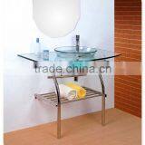 Tempered Glass Basin and Glass Table Vanity for Sale thumbnail-4