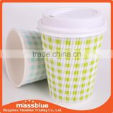 Custom logo printed paper cup fan, disposable cup, single wall cup