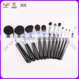 16pcs Fiber Hair Makeup Brush Kit With Angle-end Handle