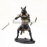 10-inch Handmade Painted Fighting Warrior Mythological Poly Resin Egyptian Statues for Sale thumbnail-1