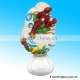 Lobster Resin Stone Finish Magnet With Bottle Opener thumbnail-1
