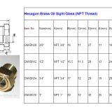 MNPT Thread 3/8 3/4 Compressor Oil Sight Glass for Pump Brass Oil Levels Indicator thumbnail-2