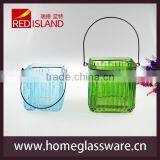 Square Shape Glass Hanging Planter - Succulent Pot Container thumbnail-2