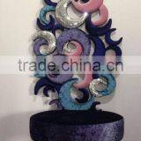 BISINI New Arrival Art Sofa Chair, Creative Designed High Back Chair, Solid Wood With Fabric Leisure Chair (BF01-X1200) thumbnail-1