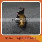 Solar Powered Polyresin Animal Dog Shaped Garden Lantern With Bright White LED Lights thumbnail-4
