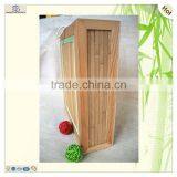 Three Bottle Bamboo Decorating Pine Wood Wine Box thumbnail-3