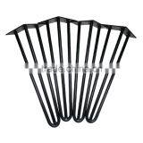 16 Inch Black Matt Powder Coated Iron Hairpin Leg for Coffee Table & End Table thumbnail-1