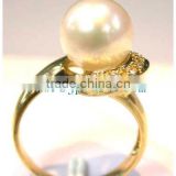 gold south sea pearl and gold ring