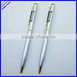 High Quality Aluminium Barrel Promotional Thin Metal Ballpoint Pen thumbnail-1