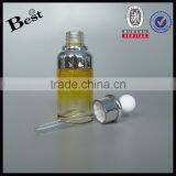 Hot Products Cosmetic Packaging Fancy 30ml Glass Bottle With White Big Dropper Yellow Dropper Bottle With Silver Aluminum Top thumbnail-2