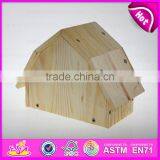 2015 Top New Natural Colour Wooden Bird House,Popular Wooden Bird House,Cheap Outdoor Hanging Wooden Birds House for Kit W06F012 thumbnail-5