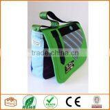 Green, Blue and Purple Messenger or Laptop Bag Made With Vintage Materials OOAK thumbnail-1