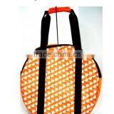 Cutsomeized Size Logo Eco -friendly Orange Round Travel Duffle Bag for Women thumbnail-1
