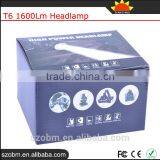 OEM T6 Rechargeable Led 1600Lm High Power Zoom Headlamp Camping Frontal Light Head Torch thumbnail-6