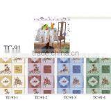 Printed PVC Table Cover With Falannel Back