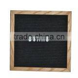 Factory Wholesale Letter Board Felt Backing With Slots to Insert White Plastic Letters Oak Frame thumbnail-1