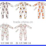 Fall Baby Girls Romper Pants Kids Smock Jumpsuits With Headband Wholesale Baby Long Sleeve Romper Bodysuits