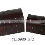 Antique Wood Storage Box YL10980 thumbnail-1
