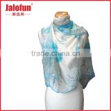 Cheap factory price silk screening custom chiffon scarf