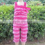 2014 Kid's Clothes Set Baby Christmas Party Outfit Sleeveless Baby Top and Stripes Ruffle Pant