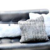 CX-D-79 Cushion Covers Real Rabbit Fur Decorative Pillow Drop Ship Paypal thumbnail-4
