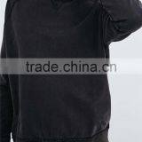 Custom Blank Black Crew Neck Pullover Hoodie Wholesale Plain Hoodies thumbnail-4