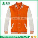 Wholesale Custom Logo Korean Fashion Red and White College Unisex Plain Varsity Jacket thumbnail-2