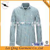Korean Fashion Green Plaid Men Style Shirts thumbnail-1