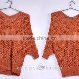 2017 Summer Sexy Orange Knitting Special Shape Sweater thumbnail-1