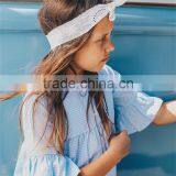 Sky Blue Plaid New Model Girl Dress Fashion Childrens Plus Size Dresses thumbnail-4