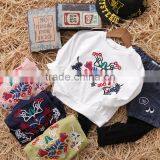 S65869A O-neck Long Sleeve Casual New Fashion Flower Printing Kids Sweatshirt thumbnail-1