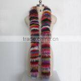 Myfur Customize Latest Design Colorful Real Fox Fur Scarf Wholesale Genuine Fur Scarves thumbnail-5