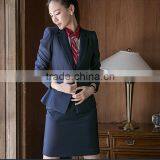 Custom Sample Office Uniforms Ladies Long Coat Design Women Office Suit thumbnail-5