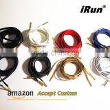 Luxury Flat Royal Blue Leather Sneaker Shoelaces Metal Tips Faux Leather Sheepskin Shoelace for Ultra Boost - 8 Colors thumbnail-4