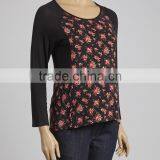 New Arrivals Maternity T-Shirt With Due Time Black And Coral Floral Maternity Tops Long Sleeve Women Clothes WT80817-61 thumbnail-1