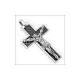 Custom Matte or high polished shiny hypoallergenic mens stainless steel cross pendants