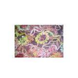 Ribbon Embroidery Fabric With Flower Design thumbnail-1