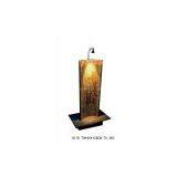 Crescent Floor Stone Fountain With Light thumbnail-1