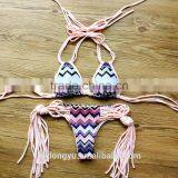 Sexy Tassle Swimwear Bikini/ Smd Multi Rope Bikini Swimwear/ Fancy Bikini Set Swimwear Beachwear