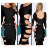 HOLLOW OUT BANDAGE BODYCON DRESS