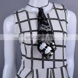 Halloween Black Ghost Spiderweb Print Funny Tie thumbnail-1