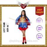 Colorful Carnival Lady Sexy Cosplay Dress Halloween Super Lady Costumes for Nude Lady