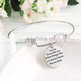 You're Braver Stronger Smarter Than You Think Inspirational Bracelet Expandable Bangle Gift for Women Men