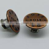 65# Custom Engraved Anti Copper Move Brass Buttons by Golden Supplier