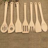 6 Pieces Wooden Cutlery for Kitchen,Made of Beech Wood