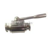 DIN/SMS/3A Sanitary 2 Way Ball Valve Triclamp End With Stainless Steel Handle Forged Valve Body thumbnail-6