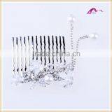 Elegant Bridal Pearl Flower Hair Comb Accessories thumbnail-4